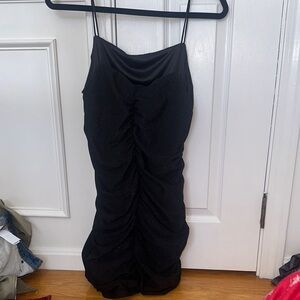 Elegant Black Ruched Dress new with tag